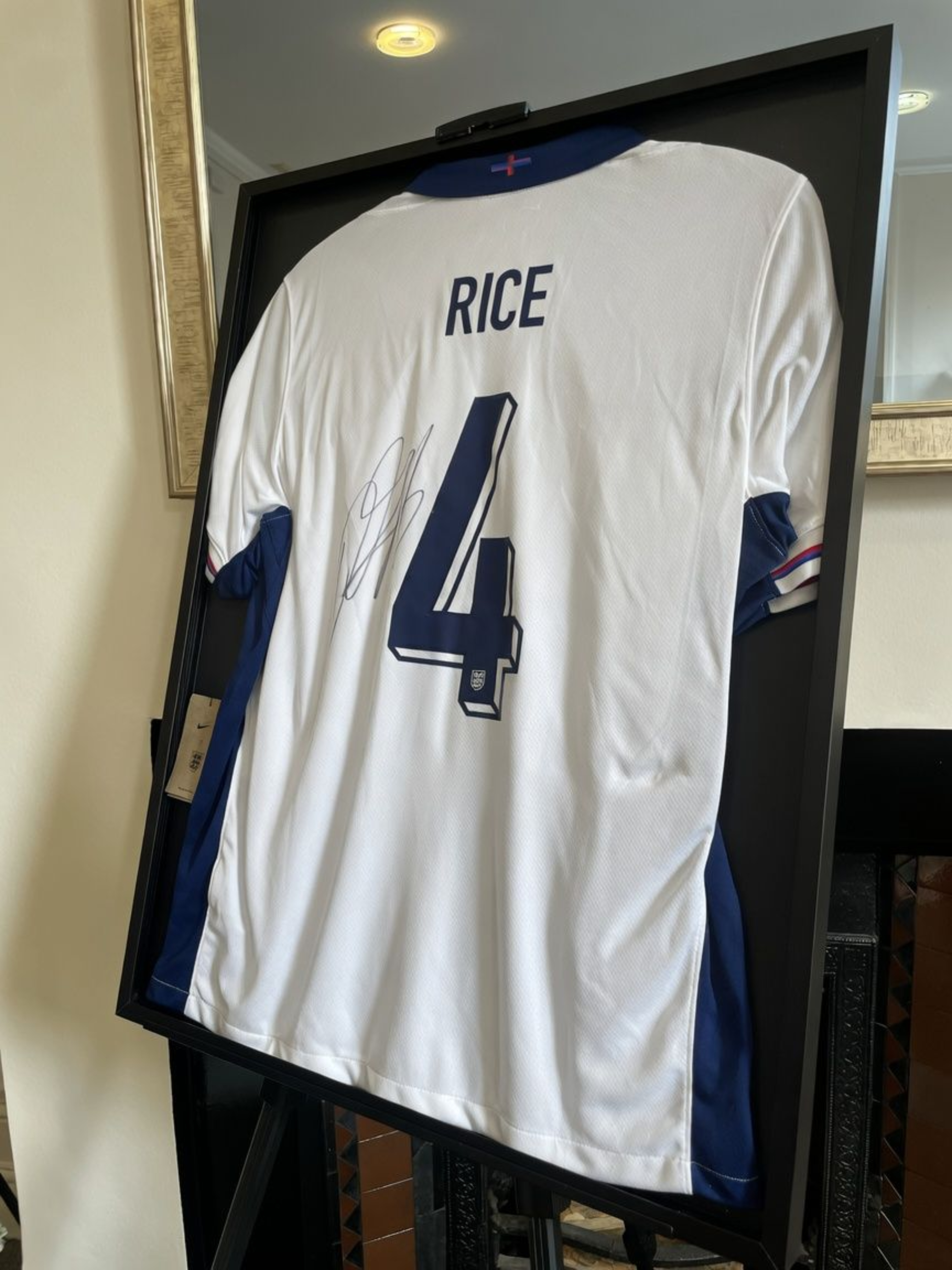 Declan Rice signed England football shirt